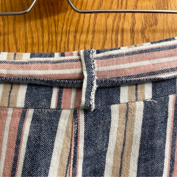Dex Multi Coloured Striped High Waisted Self Tie Pants Size Small - Picture 13 of 14